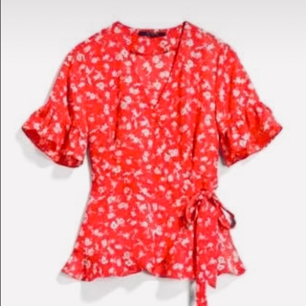 Flutter Sleeve Wrap Blouse from Stitch Fix
